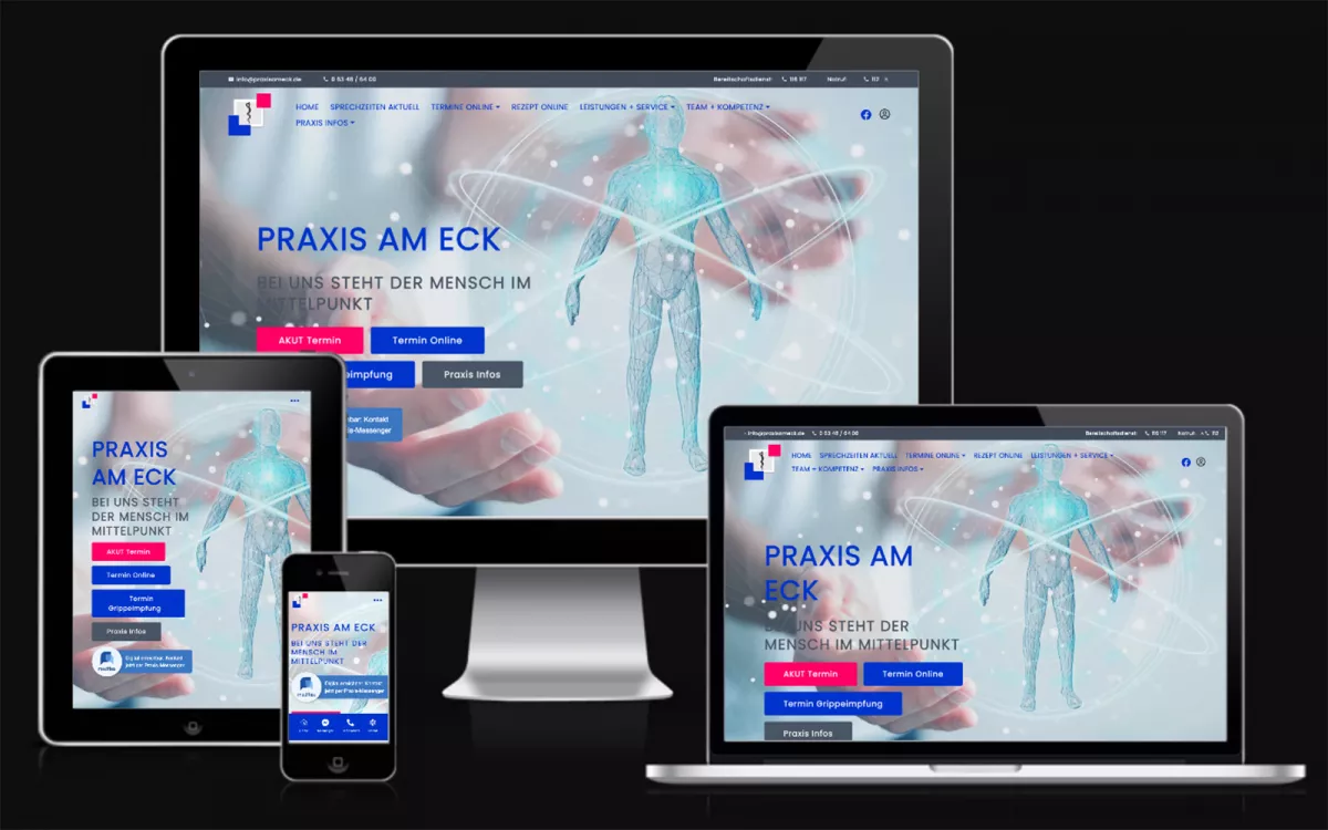 Bild zeigt die Website von Dr. med. Misch, Praxis am Eck Bild zeigt die Website von Dr. med. Misch, Praxis am Eck