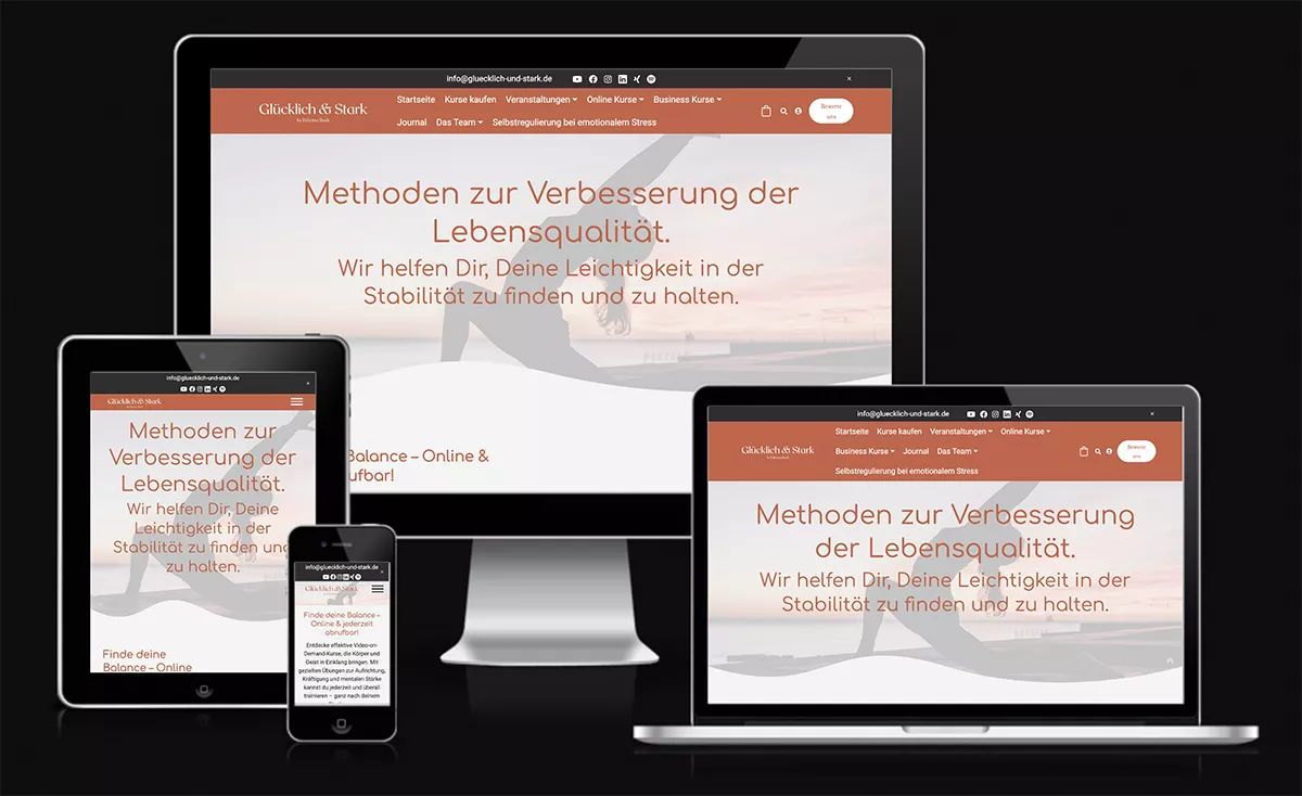 Bild zeigt die Website mit Shop von Felicitas Stark Bild zeigt die Website mit Shop von Felicitas Stark